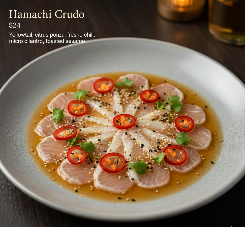 Hamachi Crudo